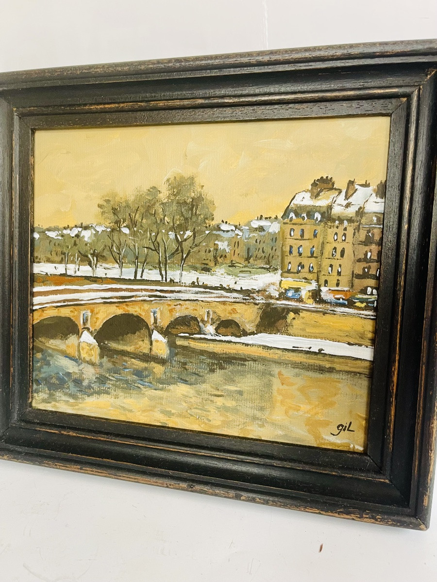 Tableau Quais De Seine Sous La Neige -photo-3